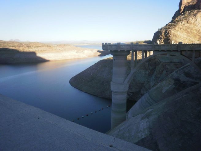 road on top of Coolidge Dam